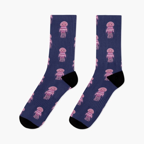 Item preview, Jelly fish in a sweater wearing heart glasses valentines day card designed and sold by MendaciousMina.