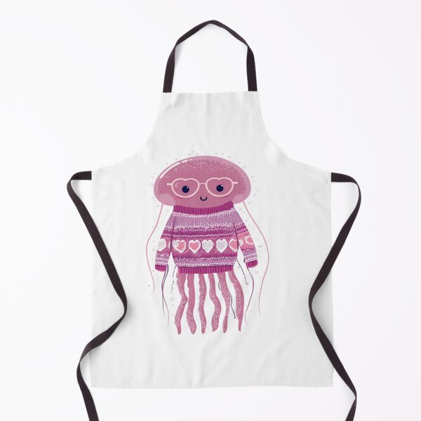 Item preview, Jelly fish in a sweater wearing heart glasses valentines day card designed and sold by MendaciousMina.