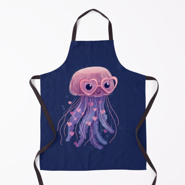 Item preview, Jelly fish wearing heart glasses valentines day card designed and sold by MendaciousMina.