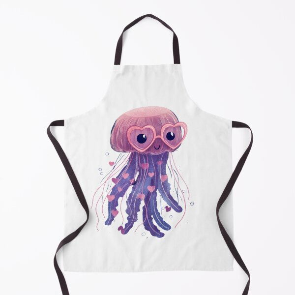 Item preview, Jelly fish wearing heart glasses valentines day card designed and sold by MendaciousMina.