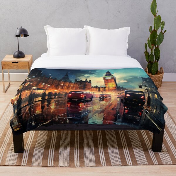 Item preview, Rainy London Night Big Ben Cityscape designed and sold by Gravitylessarts.