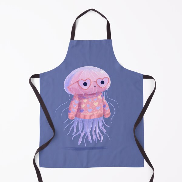Item preview, Jelly fish in a sweater wearing heart glasses valentines day card designed and sold by MendaciousMina.