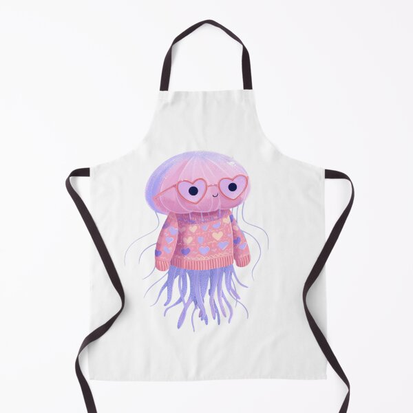 Item preview, Jelly fish in a sweater wearing heart glasses valentines day card designed and sold by MendaciousMina.