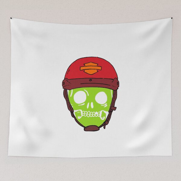 Item preview, Neon Green Rider Skull - Bold Biker Graphic Illustration designed and sold by RNASstuff.