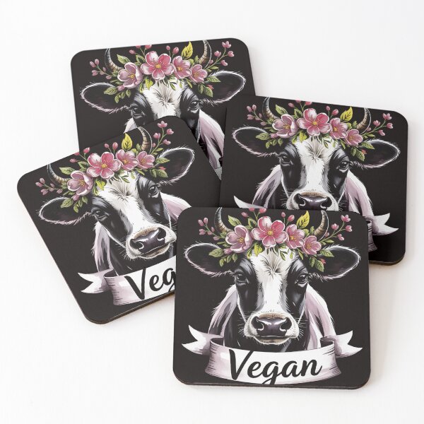 Item preview, Vegan Cow With Flower Headband Gift designed and sold by RONALPARAD.