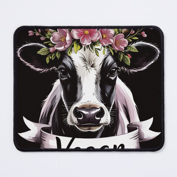 Item preview, Vegan Cow With Flower Headband Gift designed and sold by RONALPARAD.