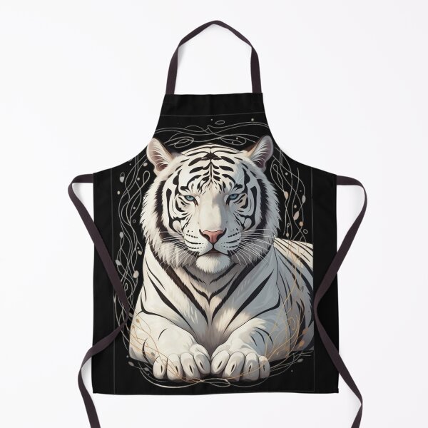 Item preview, Majestic White Tiger - Elegant and Mystical Artistic Illustration designed and sold by soletstudio.