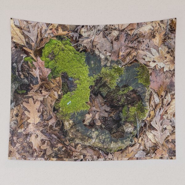 Item preview, Moss-Covered Tree Stump on Forest Floor designed and sold by aadventures.