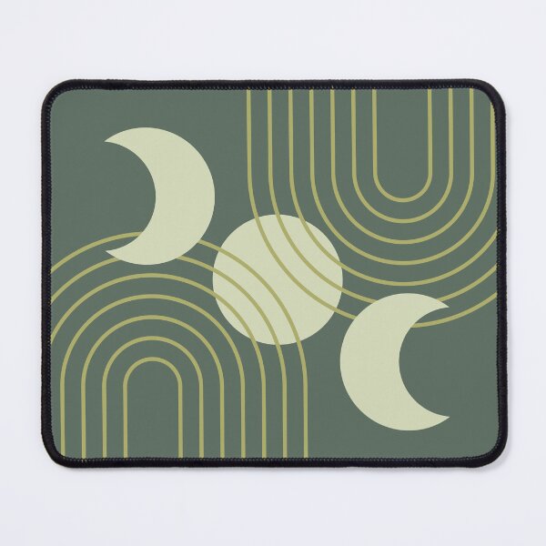 Item preview, Whimsical Rainbow Sun and Moon Abstract Pattern in Sage Green designed and sold by nineFlorals.