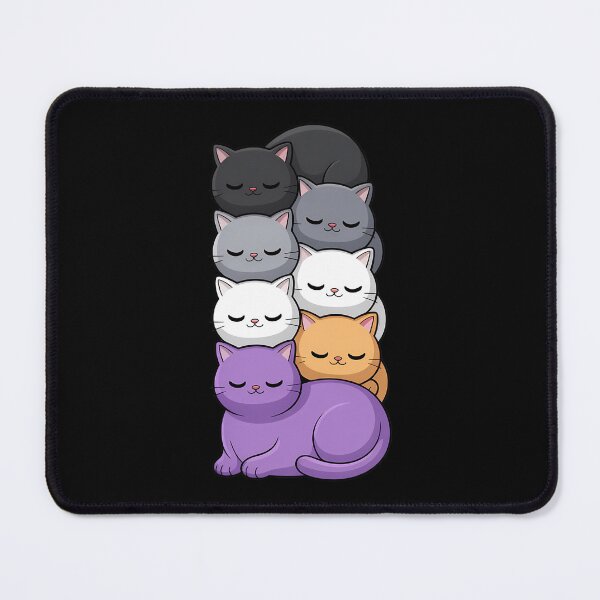 Item preview, Asexual Pride Cat LGBT Stuff Flag Kawaii Cute Cats Pile designed and sold by CruelShadesSt.