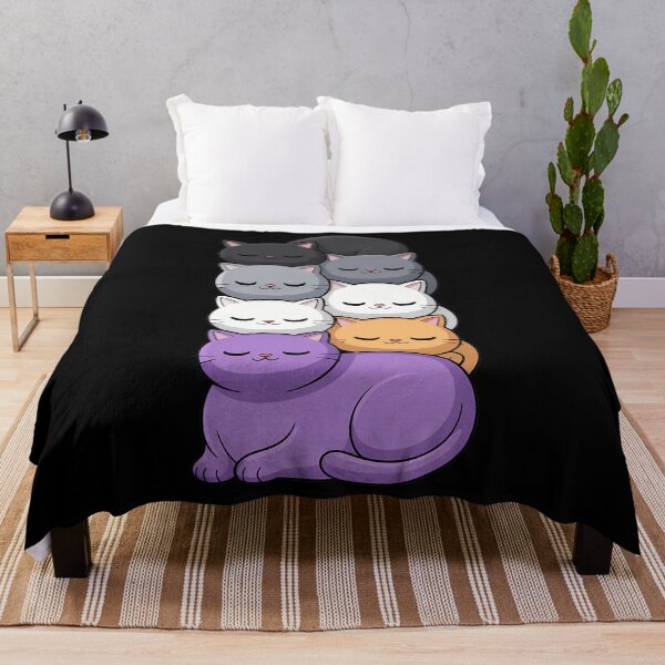 Item preview, Asexual Pride Cat LGBT Stuff Flag Kawaii Cute Cats Pile designed and sold by CruelShadesSt.
