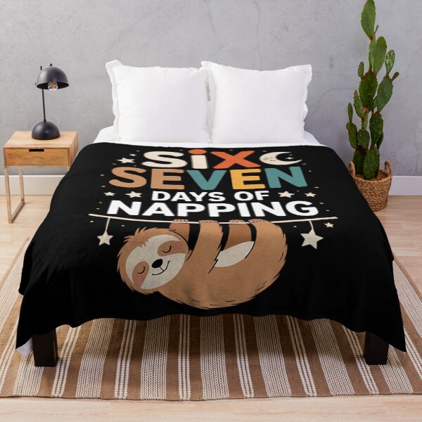 Item preview, Six Seven Days of Napping Sloth Sleep Humor designed and sold by EllenJast.