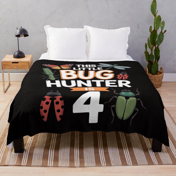 Item preview, This Little Bug Hunter Is 4 Birthday Insect Bday Party designed and sold by rutimenta.