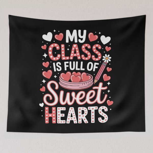 Item preview, Teacher Valentines Day Shirt My Class Is Full of Sweethearts designed and sold by EllenJast.
