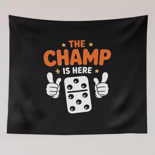 Item preview, The Champ Is Here Dominoes King Domino Player Tile Lover designed and sold by rutimenta.