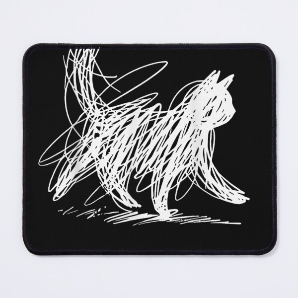 Item preview, Scribble Cat Minimal Line Art Japanese designed and sold by tarikusa02.