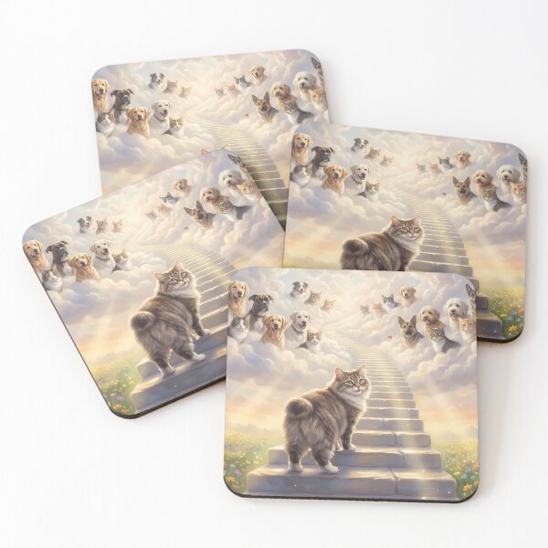 Item preview, Cymric Cat on Stairway to Heaven Looking Back designed and sold by PetMemorialArt.