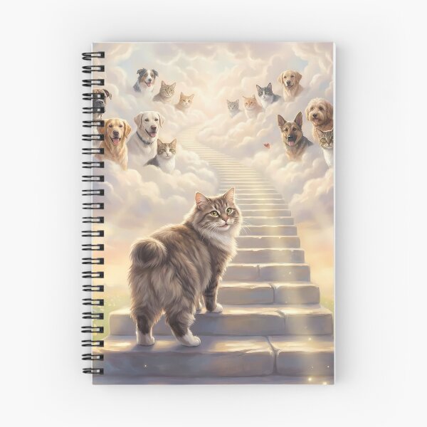 Item preview, Cymric Cat on Stairway to Heaven Looking Back designed and sold by PetMemorialArt.