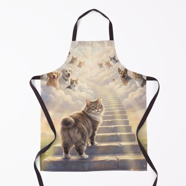 Item preview, Cymric Cat on Stairway to Heaven Looking Back designed and sold by PetMemorialArt.