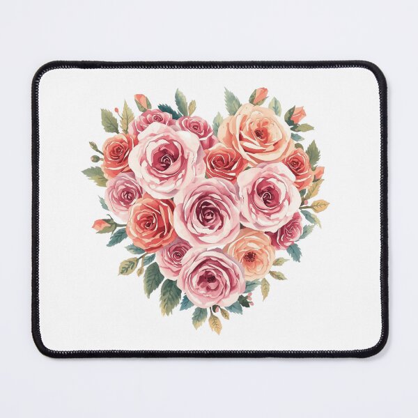 Item preview, Soft Rose Heart Floral Bouquet designed and sold by EmpoweredEchoesSpirit.