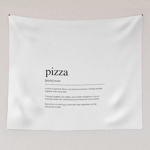 Item preview, Pizza Definition Print | Minimalist Kitchen Wall Art | Foodie Decor | Dictionary Style Poster | Typography designed and sold by shopcanva.