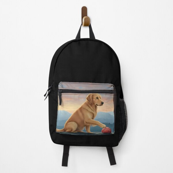 Item preview, Patient Golden Retriever with Red Ball at Sunset designed and sold by Jhunell.
