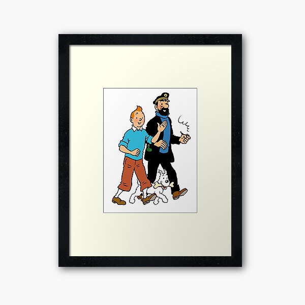 Tintin and Captain Haddock Impression encadrée