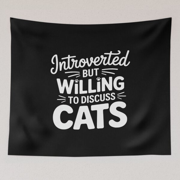 Item preview, Introverted But Willing To Discuss Cats Bold Graphic designed and sold by Tatianamiobi.