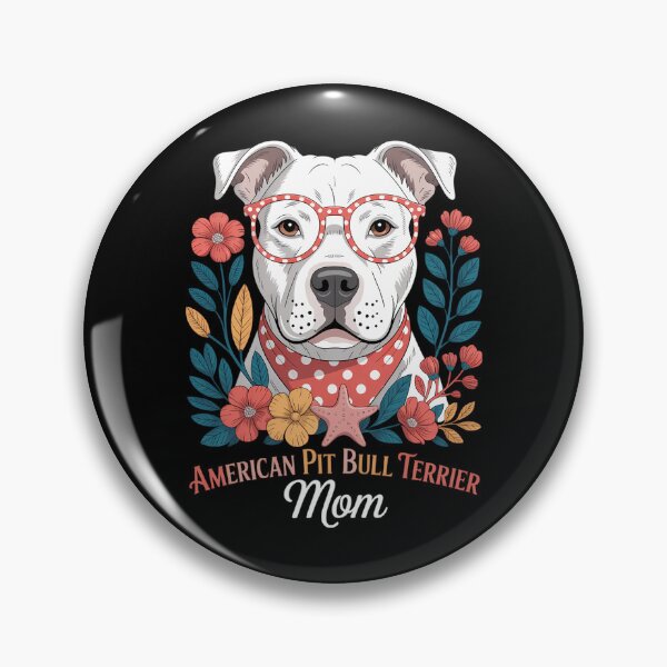 Item preview, American Pitbull Terrier Mom Dog Lover Mother's Day Floral designed and sold by EllenJast.