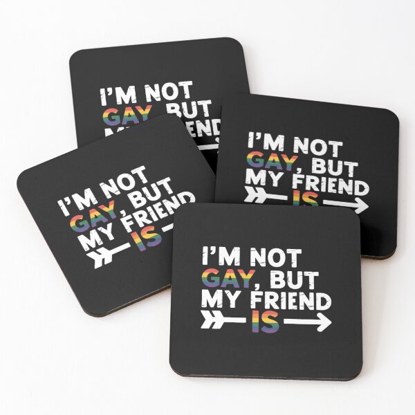 Item preview, Not Gay My Friend Is Rainbow Pride Flag LGBTQ Ally designed and sold by CruelShadesSt.