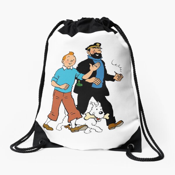 Tintin and Captain Haddock Drawstring Bag