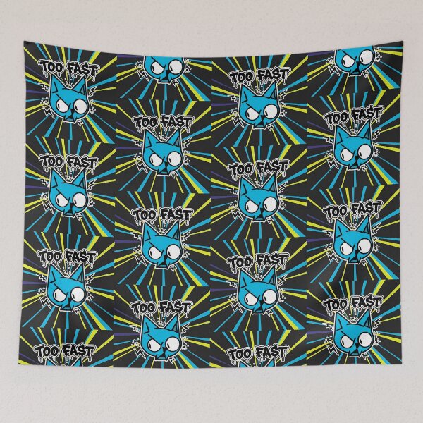 Item preview, blue cat too fast designed and sold by Taridesign.