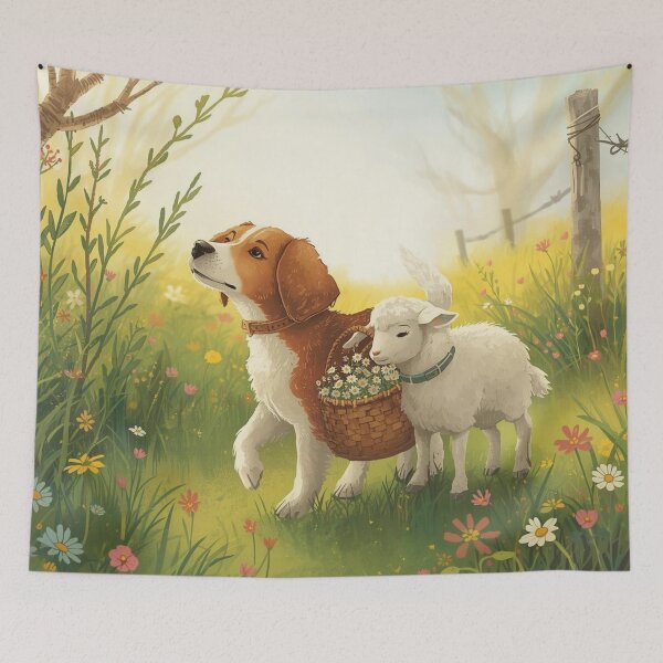 Item preview, Valentine’s Early Spring • Carrying the Basket Together designed and sold by WildlifeWhimsy.