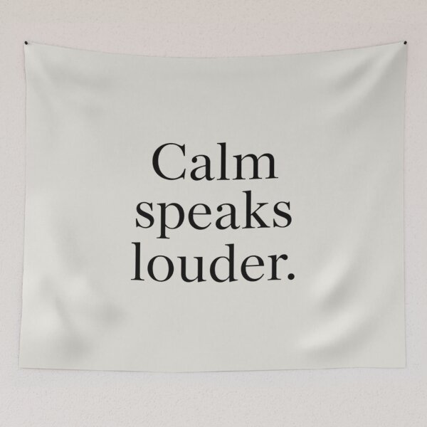 Item preview, Calm Speaks Louder – Modern Minimal Confidence Quote designed and sold by Irene Catchmind.