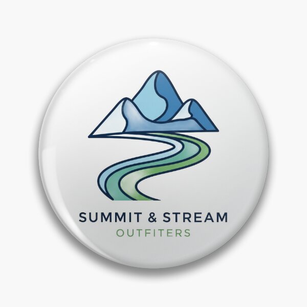 Item preview, serene mountain peaks with flowing stream designed and sold by VerizalShop.