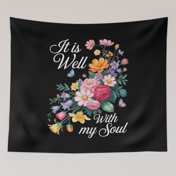 Item preview, It Is Well With My Soul Vintage Floral Christian Religious designed and sold by Tatianamiobi.