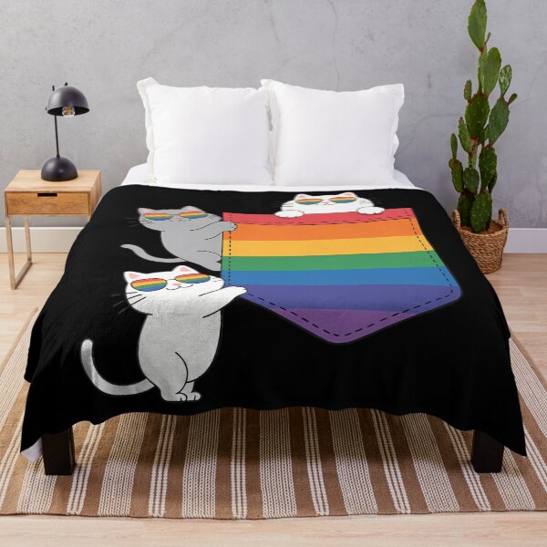 Item preview, Funny Pocket Cute cat LGBT Animal Rainbow Flag Gay Pride designed and sold by AsteriskDatBArt.