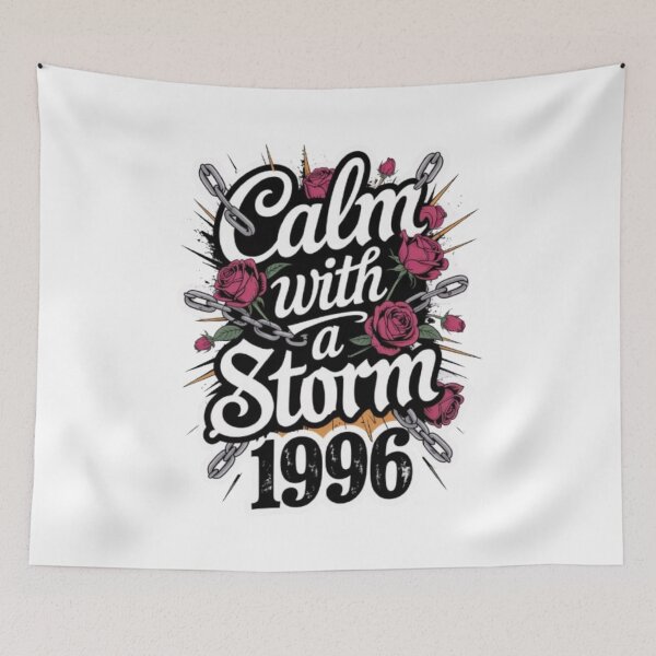 Item preview, Calm With a Storm Statement Typography Print designed and sold by NewUSShop.