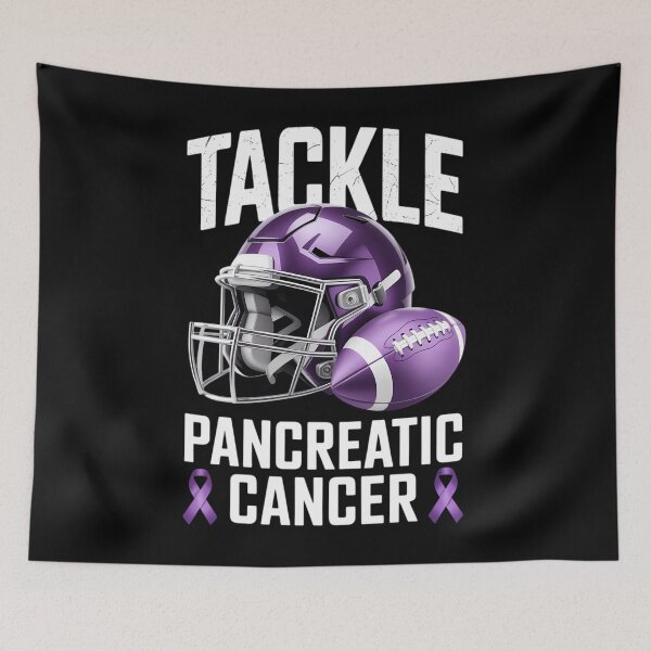 Item preview, Tackle Pancreatic Cancer Football Awareness Purple Ribbon designed and sold by EllenJast.