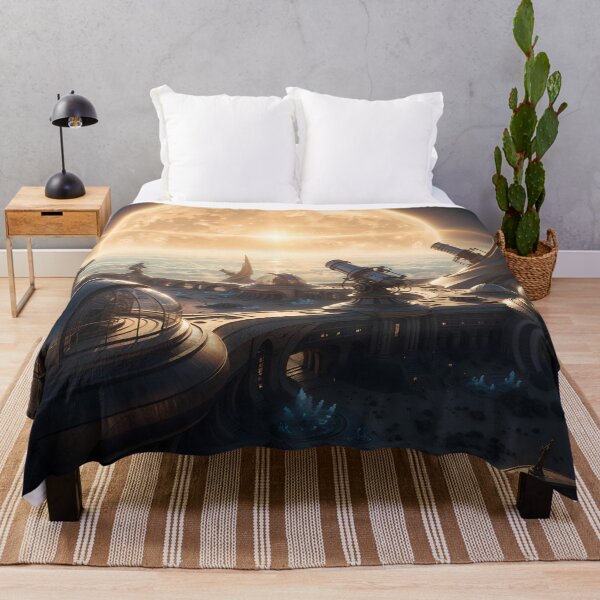 Item preview, Ethereal Spires: A Bioluminescent Dawn on Kepler-186f designed and sold by KYOFRAME.