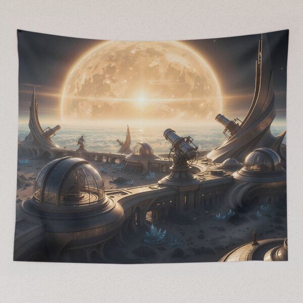 Item preview, Ethereal Spires: A Bioluminescent Dawn on Kepler-186f designed and sold by KYOFRAME.