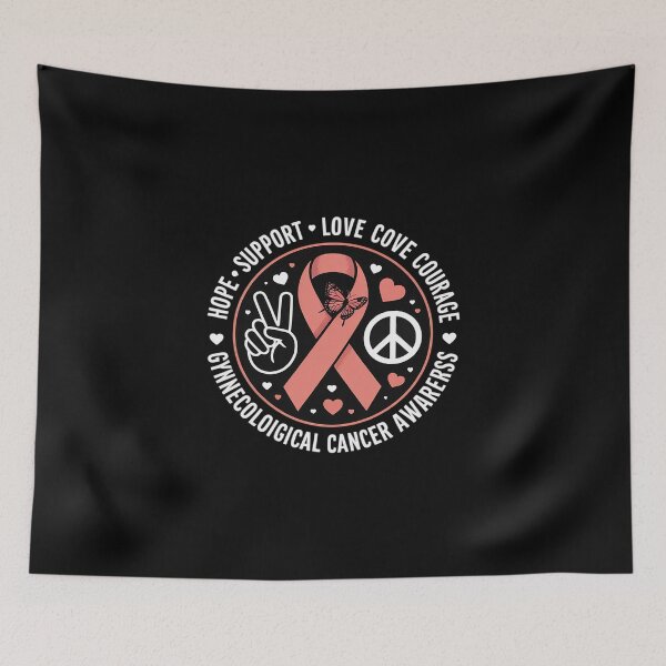 Item preview, Gynecological Cancer Awareness Support Squad Peach Ribbon designed and sold by KonopikaaArt.