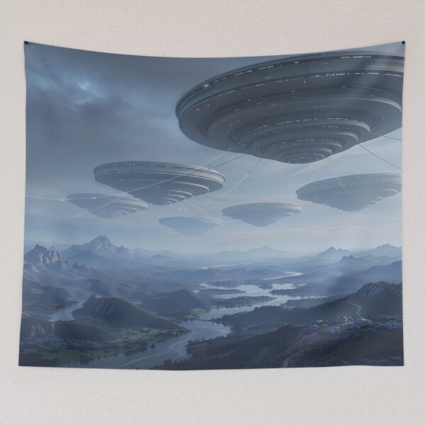 Item preview, Echoes of Alcyone: Organic spires under Celestial Aurora designed and sold by KYOFRAME.