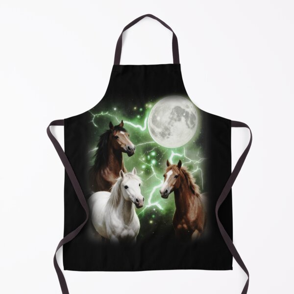 Item preview, Three Horses Moon Scene | Powerful Wildlife Mountain Illustration designed and sold by bngfx.