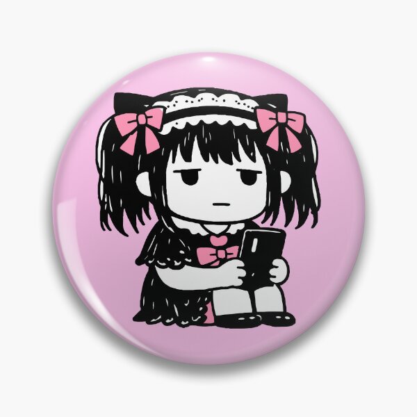 Item preview, Jirai Kei Gothic Girl Using Smartphone designed and sold by NOT-QUITE-JIRAI.