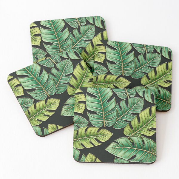 Item preview, Tropical Leaf Pattern on Black designed and sold by Kaleidoscope Print.