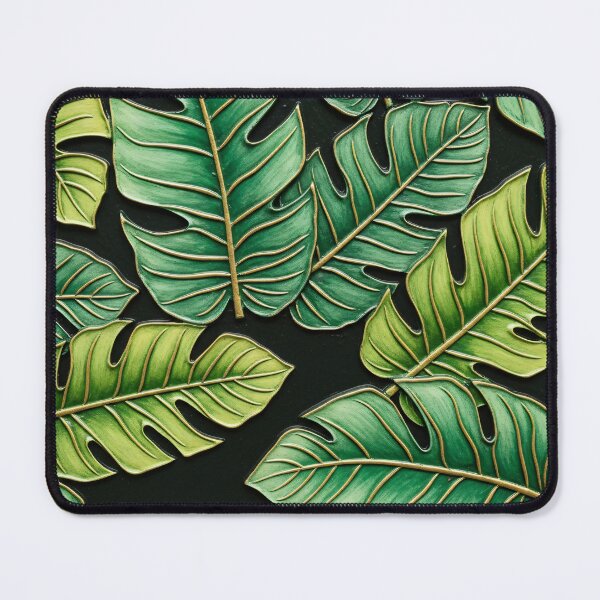 Item preview, Tropical Leaf Pattern on Black designed and sold by Kaleidoscope Print.