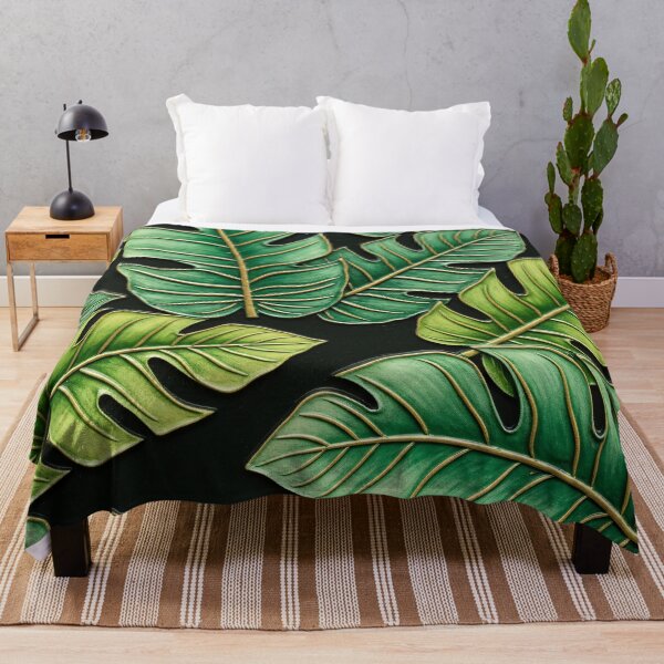 Item preview, Tropical Leaf Pattern on Black designed and sold by Kaleidoscope Print.