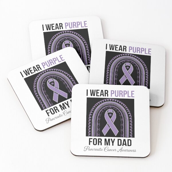 Item preview, Rainbow I Wear Purple For My Dad Pancreatic Cancer Awareness designed and sold by IdunayaStore.