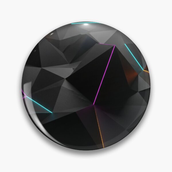 Item preview, Neon Edge Low Poly Black designed and sold by Kaleidoscope Print.